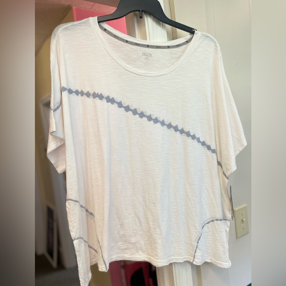 Zelos White Fashion Top 3X